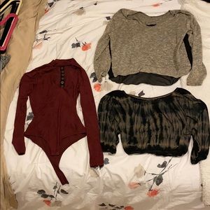 Fashionable body suit and shirts!